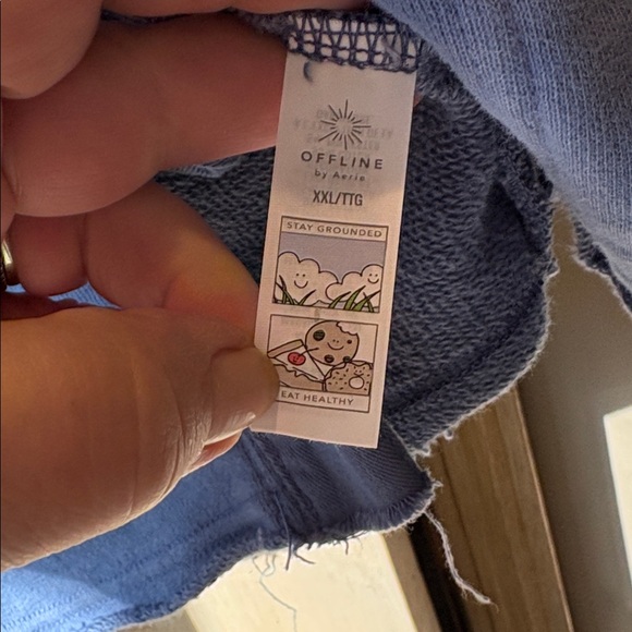 Aerie Offline Ombre Blue Casual Button Down Shirt Jacket Size XXL - Picture 8 of 11